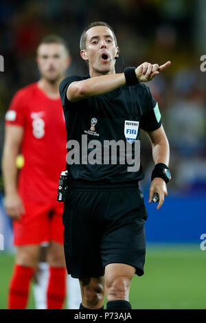 Markieren Geiger während der 2018 FIFA World Cup Runde 16 Match zwischen Kolumbien und England bei Spartak Stadium am 3. Juli 2018 in Moskau, Russland. (Foto von Daniel Chesterton/phcimages.com) Stockfoto