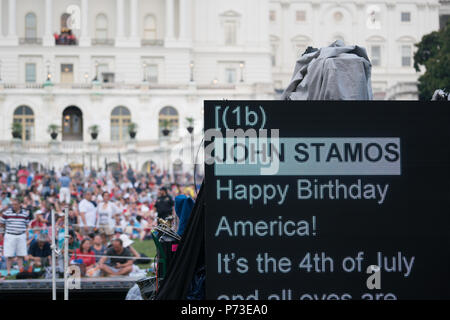 Washington, D.C., USA, 03. Juli 2018, Proben für die PBS-Kapital 4. Juli zeigen, Jensen Sutta Credit: Jensen Sutta/Alamy leben Nachrichten Stockfoto