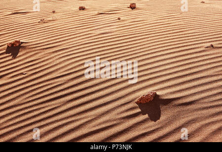 Sand dune Close-up. Abstracr Wüste zen Landschaft Stockfoto