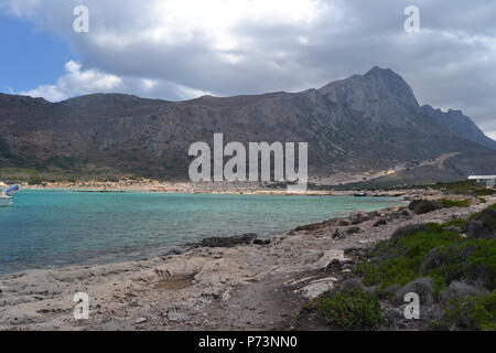 Wunderschönen Balos Strand, Halbinsel Gramvousa, Insel Kreta, Griechenland Stockfoto