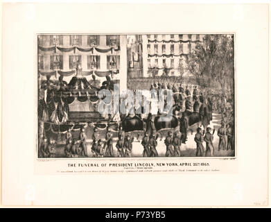 Der Beerdigung von Präsident Lincoln, New York, 25. April 1865, Union Square Stockfoto