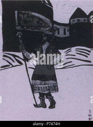 Die Arbeit von Nicholas Roerich. Vor 1947 46 Skizze - von - Kostüme - für - Schneewittchen --9.jpg! PinterestLarge Stockfoto