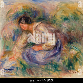 . Frau im blauen Rock (Femme en jupe Bleue) 1917 63 Pierre-Auguste Renoir - Frau im blauen Rock (Femme en jupe Bleue)-BF 234 - Barnes Foundation Stockfoto