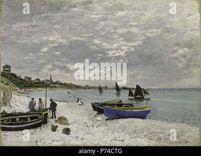 . La plage de Sainte-Adresse 1867 166 Monet Spiaggia ein Sainte-Adresse Stockfoto