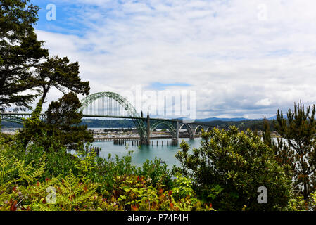 Yaquina Bay Bridge, Newport, Oregon Stockfoto