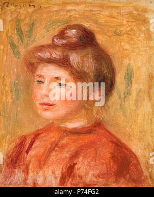 . Büste der Frau in Rot (Buste de Femme en Rouge) N/A 63 Pierre-Auguste Renoir - Büste der Frau in Rot (Buste de Femme en Rouge) - BF 60 - Barnes Foundation Stockfoto