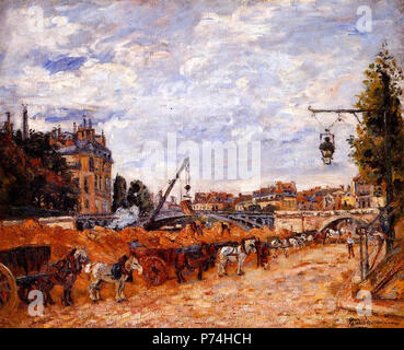 Englisch: Pont Marie, Quai Sully. 1878 134 Guillaumin Pont-Marie - Quai-Sully Stockfoto