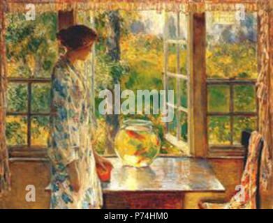 Arbeit von Childe Hassam. Vor 1935 135 Hassam - Schüssel - der goldfisch Stockfoto