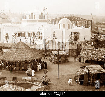 Die Senagalese Dorf, der französisch-britischen Ausstellung in der Weißen Stadt, London, 1908 Stockfoto
