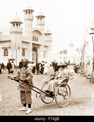 Eine Rikscha, der französisch-britischen Ausstellung in der Weißen Stadt, London, 1908 Stockfoto