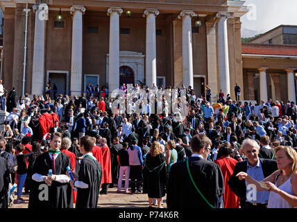 Tag der Promotion an der Universität von Kapstadt, Südafrika. Stockfoto