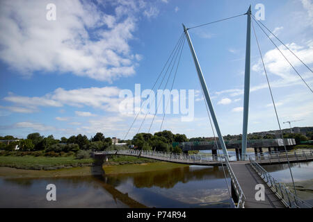 Lune Millennium Bridge über den Fluss Lune lancaster England Großbritannien Stockfoto