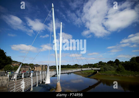 Lune Millennium Bridge über den Fluss Lune lancaster England Großbritannien Stockfoto