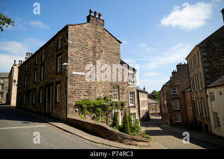 Gebäude auf St Marys Parade und Castle hill Lancaster England Großbritannien Stockfoto