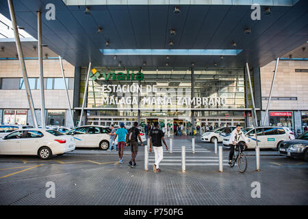 Haupteingang des Bahnhof Maria Zambrano in Malaga, Andalusien, Spanien Stockfoto