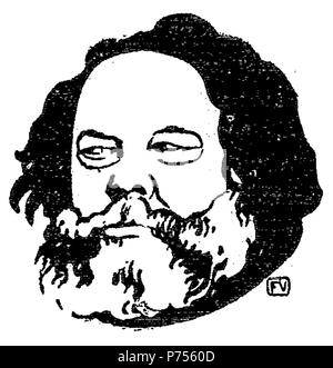 Russischen Anarchisten und Philosoph Michail Bakunin (1814-1876) von Félix Valloton (1865-1925). 1895 14 Bakunin von Vallotton Stockfoto