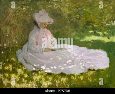 Claude Monet (Französisch, 1840-1926). 'Frühling', 1872. öl an gewebe. Walters Art Museum (37.11): Von Henry Walters, 1903 erworben. 27 Claude Monet - Frühling - Walters 3711 Stockfoto