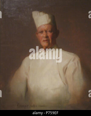 Der Küchenchef des Luchow's. im frühen 20. Jahrhundert 126 George Benjamin Luks - "Der Küchenchef des Luchow's", Öl auf Leinwand, El Paso Museum der Kunst Stockfoto
