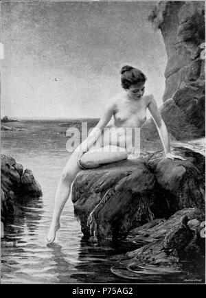 Français: une Nymphe des eaux Englisch: ein Meer Nymphe. 1894 17 Bernard Evans Ward ein Meer Nymphe Stockfoto