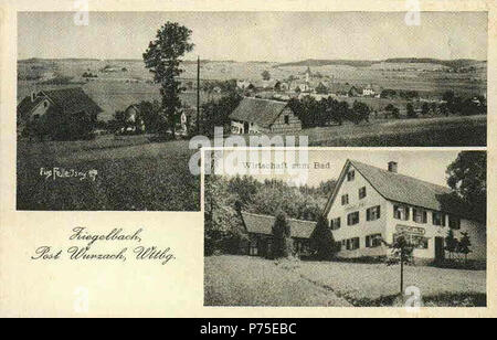 Ansichtskarte von Eugen Felle; (Technoseum Landesmuseum für Technik und Arbeit Mannheim) Motiv: Ziegelbach. Anfang des 20. Jahrhunderts 122 Felle Ziegelbach Stockfoto