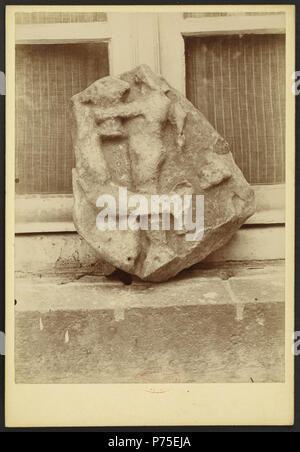 123 Fragment de Skulptur (chez Herr Dezeimeris) Loupiac-J-A Brutails - Université Bordeaux Montaigne - 0254 Stockfoto