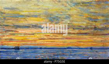 Arbeit von Childe Hassam. Vor 1935 136 Hassam-Abend Stockfoto