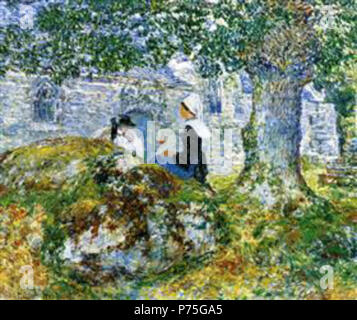 Arbeit von Childe Hassam. Vor 1935 136 Hassam-in-Bretagne - Bucht Stockfoto