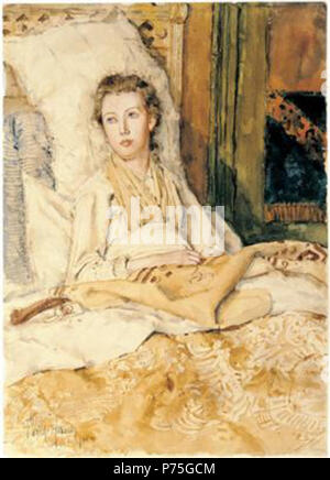 Arbeit von Childe Hassam. Vor 1935 136 Hassam - maude - Nähen Stockfoto