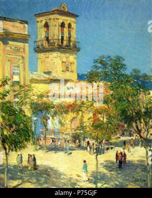 Arbeit von Childe Hassam. Vor 1935 137 Hassam - Straße - von - die - großen - Kapitän - Cordoba Stockfoto