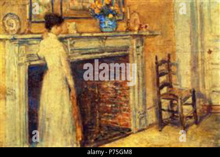 Arbeit von Childe Hassam. Vor 1935 137 Hassam-Kamin Stockfoto