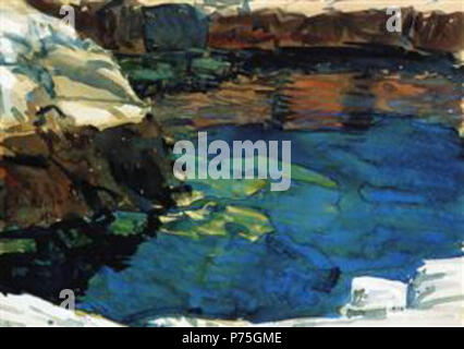 Arbeit von Childe Hassam. Vor 1935 137 Hassam-der-Cove Stockfoto