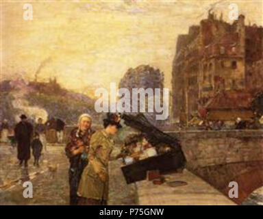 Arbeit von Childe Hassam. Vor 1935 138 Hassam-der-quai-st-Michel Stockfoto
