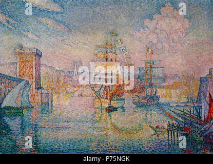 177 Paul Signac Entrée du Port de Marseille Stockfoto