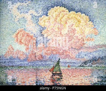 . Englisch: Die rosa Wolke, Antibes 1916 177 Paul Signac - Die rosa Wolke, Antibes Stockfoto