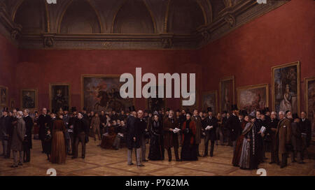 . Private Ansicht der Alten Meister Ausstellung, Royal Academy 1888 189 Private Ansicht der Alten Meister Ausstellung, Royal Academy, 1888 von Henry Jamyn Brooks Stockfoto