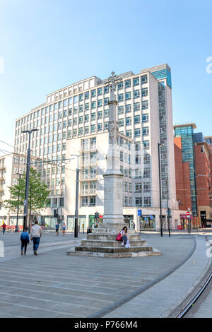 War Memorial in St. Peters Square, Manchester, UK Stockfoto