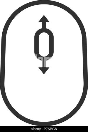 Schwarze dünne Linie scrollen Symbol Stock Vektor