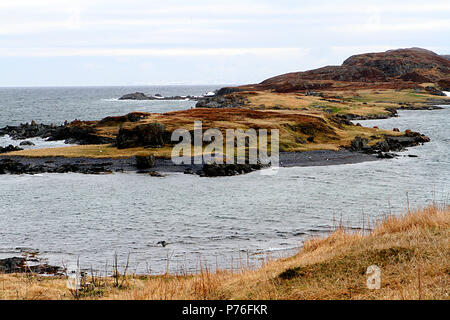 Reisen Neufundland, Kanada. Entlang der Autobahn # 470. Landschaften, Seestücke, und Wasserfällen, VON PORT AUX Baskisch zu Rose Blanche. Stockfoto