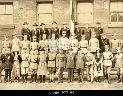 Englisch: Mitglieder der I der Polnischen Armee Veterans' Association, die in Amerika 1921 Polski: Uczestnicy I zjazdu Stowarzyszenia Weteranów Armii Polskiej w Ameryce (SWAP) w Cleveland, Ohio, w 1921 roku. 3 Uczestnicy Zjazdu SWAP w Cleveland Stockfoto