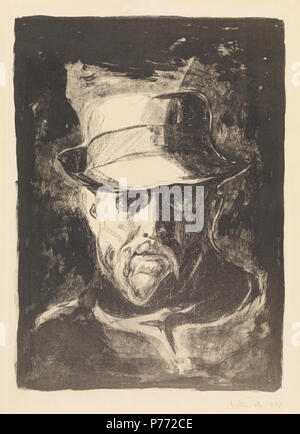 13 EdvardMunchHansJaeger 1896 Stockfoto