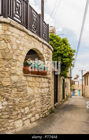 Ein Blick auf das traditionelle Dorf Lania in Zypern Stockfoto