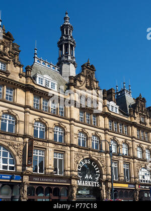 Kirkgate Markt eröffnet 1904 von Vicar Lane Leeds West Yorkshire England Stockfoto