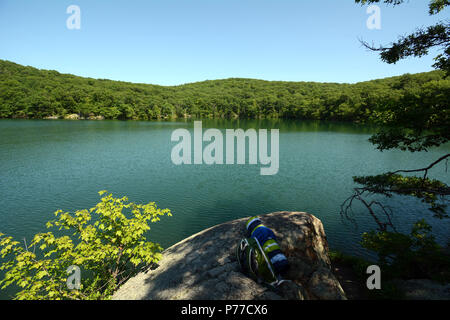 Rundumleuchte Reservoir auf dem Berg Leuchtfeuer in New York Stockfoto