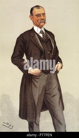 Englisch: Vanity Fair Karikatur von Sir Frederick Treves, 1st Baronet. ID: M0784 Problem: 1655 Bildunterschrift: Freddie Betreff: Sir F Trier Karikaturisten: Spy. 19 Juli 1900 60 Vanity Fair-Spy - Freddie - M0784 - 1900-07-19 Stockfoto