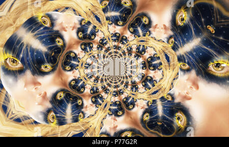 Digitale 3D-Illustration von Märchen Augen, digitales Modell Stockfoto