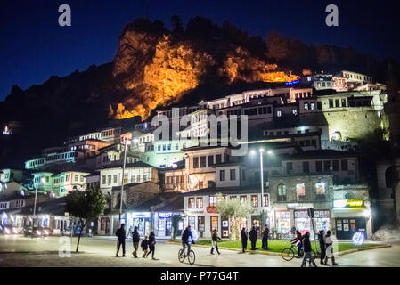 Historische Altstadt von Berat Albanien Stockfoto