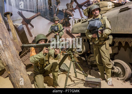 Diorama zeigt WW2 US-Soldaten auf Omaha Beach kämpfen in der Overlord