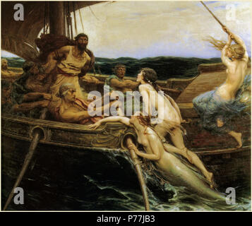 . Odysseus und die Sirenen ca. 1909 17 Herbert James Draper, Odysseus und die Sirenen, 1909 Stockfoto