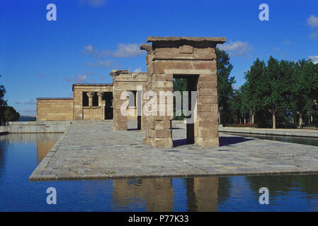 De Debod Tempel in Madrid, Spanien Stockfoto