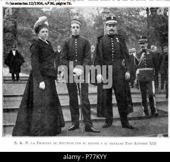 1 1904-Maria-de-las-Mercedes-de-Borbón-Princess-von-Asturien Stockfoto